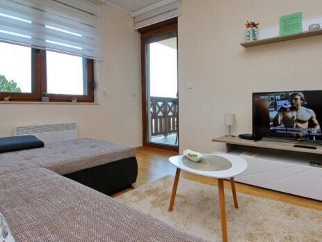 Prodaje se kompletno opremljen stan, na trećem spratu, površine 40m2 u Vili Zlatibor 4. Zgrada poseduje wellness i spa centar za vlasnike